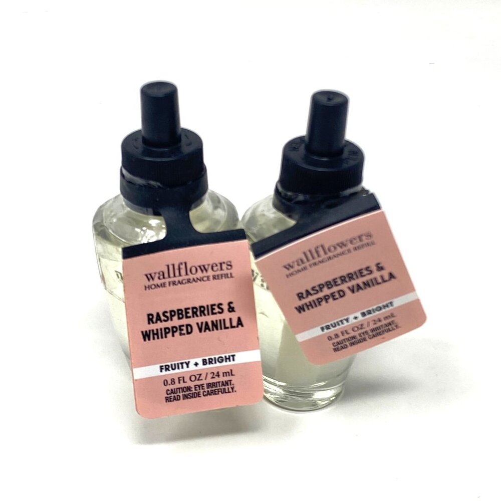 Bath & Body Works Wallflowers Refill Bulb Raspberries & Whipped Vanilla 2 Pack